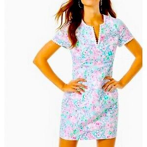 Lilly Pulitzer Braylon Stretch Shift Dress I’m Resort White Love Bug ☀️🏝💕